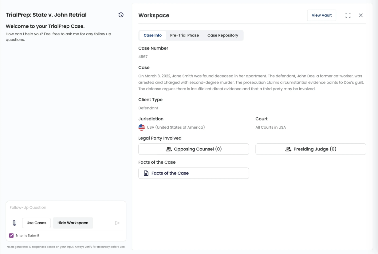 TrialPrep Commercial Litigation Command Center Platform